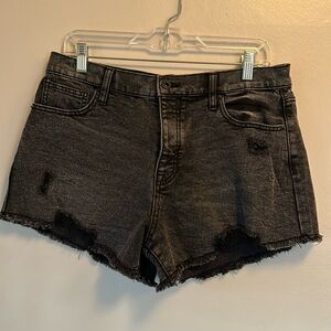 RE Generation by Celebrity Pink-High Waisted Button Black Jean Shorts-size 11/30